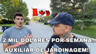 ! Ele ganha até 2 mil dólares por semana de auxiliar de jardinagem no Canadá 🇨🇦!!