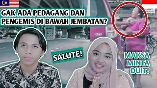 WARGA MALAYSIA TERTIB LALU LINTAS! DI BAWAH JEMBATAN GAK ADA PEDAGANG & PENGEMIS?! | #IndoReact