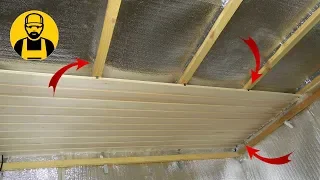 Потолок в бане. Монтаж и утепление потолка