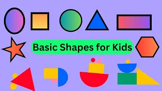 Basic Shapes for Kids #kidseducation #preschool #kidslearning #vediosforkids #shapes