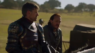 Jaime paying his debts to the Iron Bank and Bronn