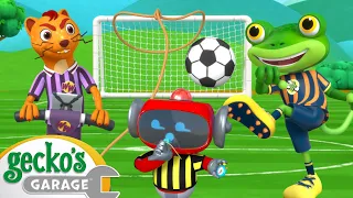 Soccer Showdown! Gecko vs Weasel | Gecko's Garage | Trucks For Children | Cartoons For Kids