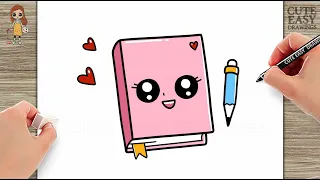 How to Draw a Cute Book Easy @CuteEasyDrawings