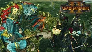 LIZARDS LAST STAND - Lizardmen vs Dark Elves // Total War: Warhammer II Online Battle