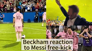 Beckham crazy reaction to Lionel Messi free-kick goal vs Fc Dallas