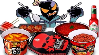 Mukbang Animation Hot spicy food set Friday Night Funkin Whitty 먹방 애니메이션 매운 음식을 먹는 프라이데이 나이트 펌킨 위티