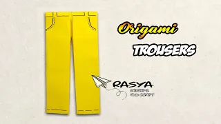 How to Make Origami Trousers - Cara membuat Origami Celana Panjang