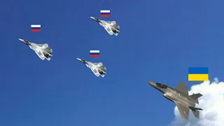 4 Russian SU-57s engage in combat with 4 AMERICAN LIGHTNING F-35s | ARMA3