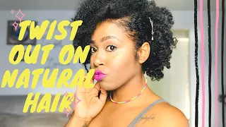 TWIST OUT on  Short/Medium Natural Hair. Cute Natural Hair Style.