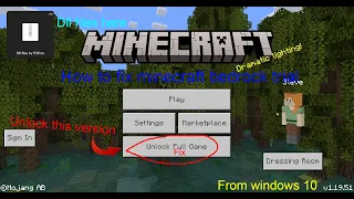 How to fix minecraft bedrock edition trial to original from windows 10