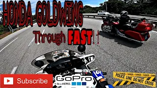 Honda GOLDWING through fast near  Police Escort / Polis Trafik