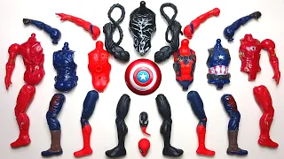 MERAKIT MAINAN VENOM VS SPIDERMAN AND CAPTAIN AMERICA VS IRON MAN - SUPERHERO AVENGERS