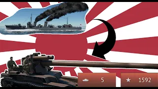 A CRUISER GUN on a TANK! War Thunder Chi-Ha LG!