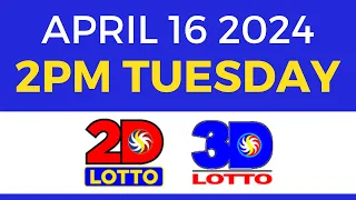 Lotto Result April 16 2024 2pm PCSO