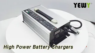 Lithium High Power Battery Chargers 12v 50a Lead Acid LiFePo4 Silver