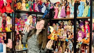 DOLL ROOM TOUR 2022: MY DOLL COLLECTION! WINX, RAINBOW HIGH, MONSTER HIGH, BARBIE, BRATZ+MORE