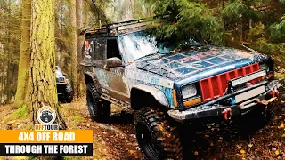 4x4 OFF ROAD trip through forest | Jeep ZJ, TOYOTA LC80, Jeep XJ, Land Rover | OFF TOUR