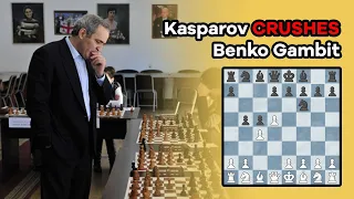 Kasparov crushes the Benko Gambit during his prime | Chess Classics