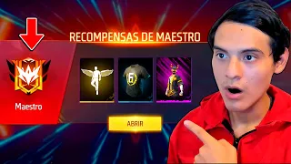 ESTO TE DAN POR LLEGAR A MAESTRO POR PRIMERA VEZ 😱 Free Fire