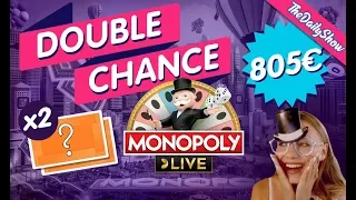 MONOPOLY LIVE 🎩🔥  DOUBLE CHANCE ❓❓ = BIG WIN 💰 €805