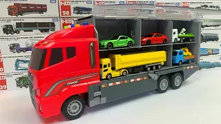 13 Type Tomica Cars ☆ Tomica opening and put in big Okatazuke convoy(red color of blood)