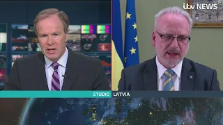 'A nuclear option is suicide for Russia' warns Latvia's President Egils Levits | ITV News