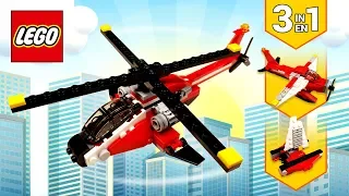 Building LEGO Creator 3 in 1 [31057] 102 pcs/pzs | Air Blazer helicopter, Seaplane and Catamaran