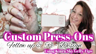 CUSTON PRESS - ON NAILS FOLLOW UP | Kiara Sky Short Almond Gelly Tips First Impressions