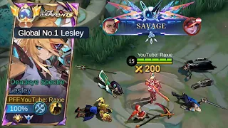 SAVAGE!! WHEN TOP GLOBAL LESLEY USED THE NEW ASPIRANTS SKIN!!😎🔥 (unexpected ending)