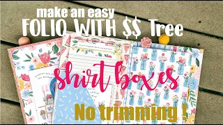 Notepad/planner folio made with Dollar tree gift boxes/ teacher gift/Carta Bella Summer