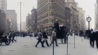 Manhattan New York 1911 60FPS  HD in Color with Some Sound