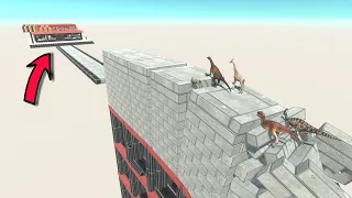 Running for Survival | Bridge Collapse Challenge - Animal Revolt Battle Simulator