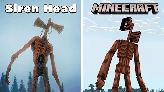 Criei CENAS de SIREN HEAD No Minecraft