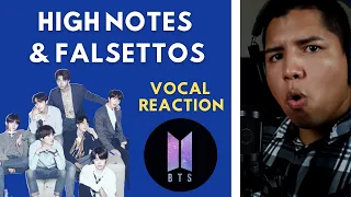 Vocal Coach Reacts to BTS || Best High Notes and Falsettos