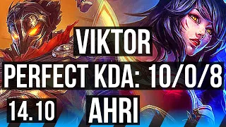 VIKTOR vs AHRI (MID) | 10/0/8, Legendary | EUW Master | 14.10