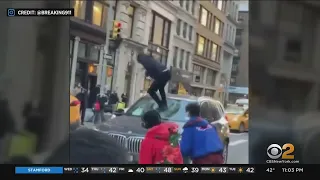 Driver Describes Frightening Experience After Cyclists Surrounded, Damaged SUV In Midtown