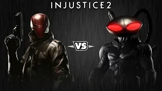 Injustice 2 - Красный Колпак против Чёрного Манты - Intros & Clashes (rus)