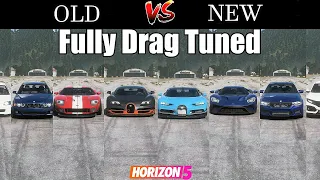 Forza Horizon 5 || OLD VS NEW || Fully Drag Tuned || 1 Mile Drag Race Compilation || FH5 PC ||