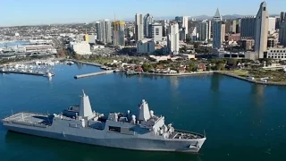 Navy’s Newest High-tech Amphibious Ship USS Murtha Arrives at Naval Base San Diego