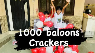 Eco Friendly CRACKERS.....🤣#crackers #balloon #youtube #ytvideo #bacchonkivideo #viral #navratri