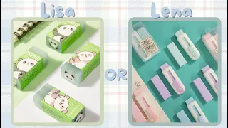 Lisa or lena || school supplies edition pt 3!! 🌸 Cute, kawaii, aesthetic school supplies!