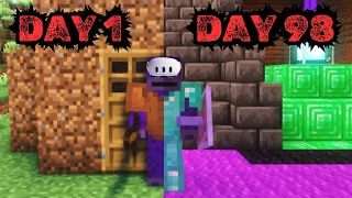 I Survived 100 Days In VR Minecraft