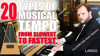 20 Types of Musical Tempo | From Slowest to Fastest |