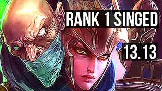 SINGED vs QUINN (TOP) | Rank 1 Singed, 4.3M mastery, 9/1/8, 1800+ games | EUW Challenger | 13.13