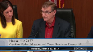 House Higher Education and Career Readiness Policy and Finance Committee  3/23/17