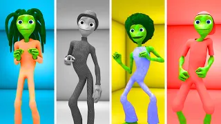 Learning colors with alien dance - Me Kemaste Song dame tu cosita 👽 Green challenge 👽 el taiger