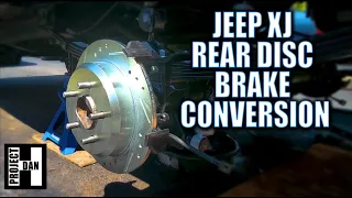 JEEP XJ REAR DRUM TO DISC - HOW TO DO A CHEROKEE DISC BRAKE CONVERSION - ZJ DANA 35 TO CHRYSLER 8.25