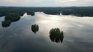 Over lake Saimaa and Laiturniemi, Savonlinna, Finland 25.5.24