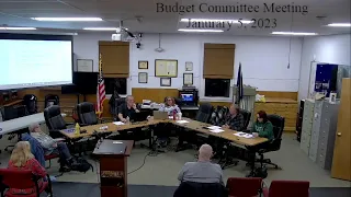 Budget Committee  Meeting 1-5-23