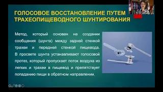 Голосовое восстановление путем трахеопищеводного шунтирования